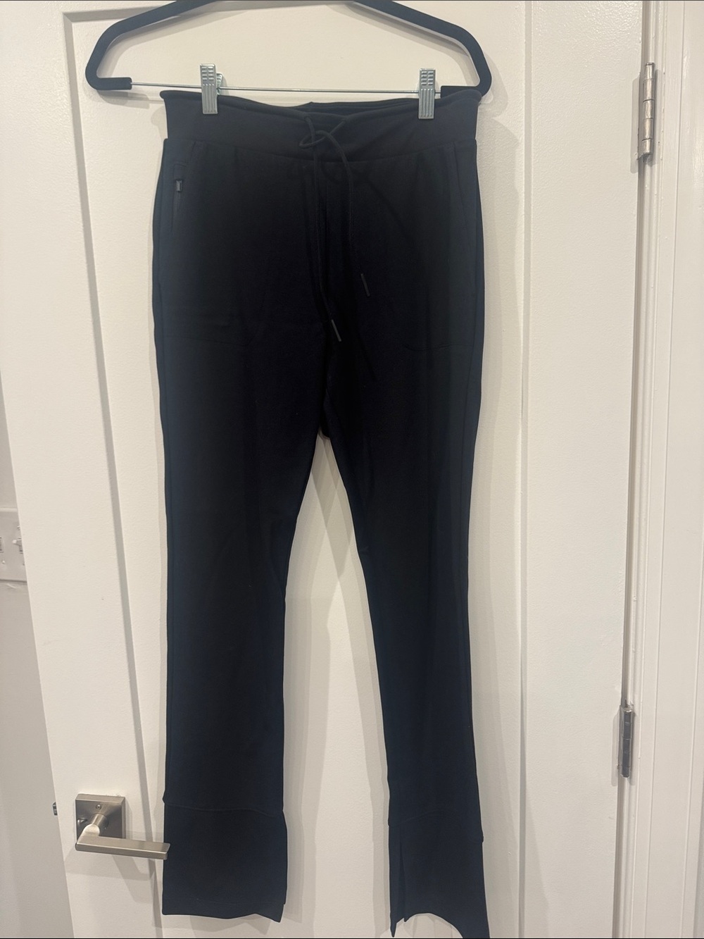Athleta Black Drawstring slit  Pants